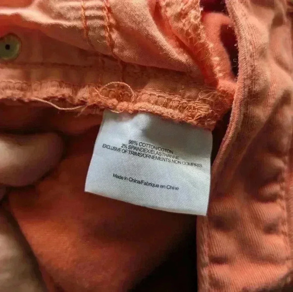 TORY BURCH Alexa Cropped Skinny Coral orange size 24 Stretch - Picture 12 of 15